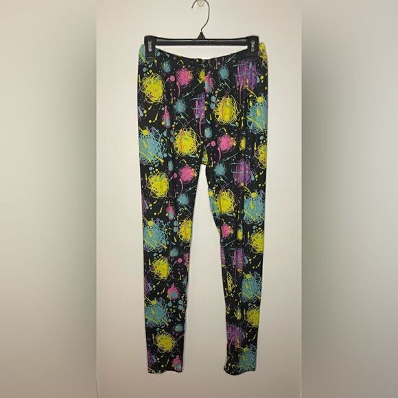 P31 Sissyco Size XXL 20-22 Colorful Leggings Paint Splash Runs Small - Picture 1 of 3